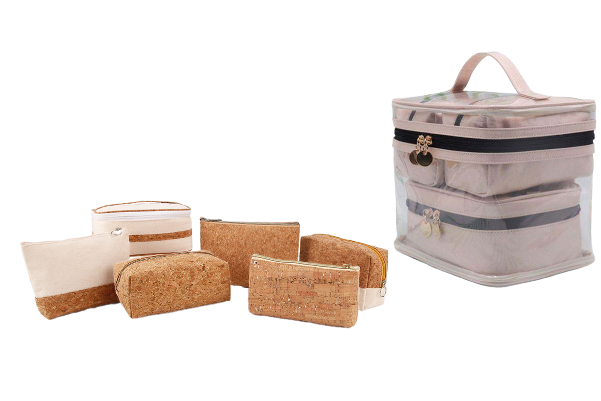 Modular makeup bag with removable transparent pouches design Modular makeup bag with removable transparent pouches design